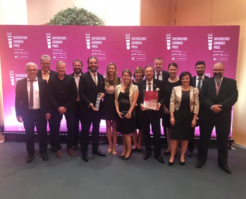 Abordnung der Ziegler Group bei der Verleihung des Bayerischen Gruenderpreis 2019